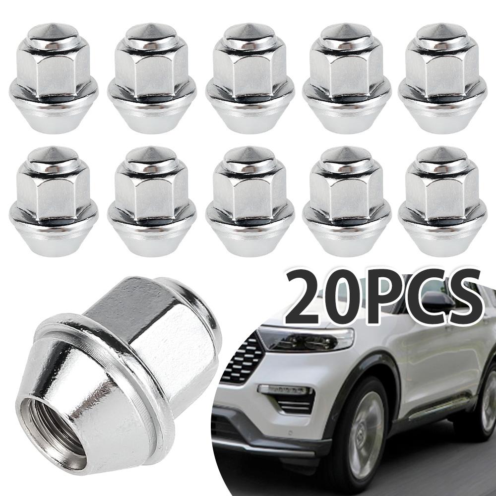 20Pcs Car Wheel Nuts 60° Taper Carbon Steel Plated  Trim Tyre Wheel Nut Screw Bolt Protection Covers Cap M12x1.5 Car Accessories