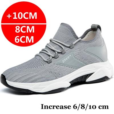Sneakers Men Elevator Shoes Height Increase Shoes For Men Casual Insole 10cm 8cm 6cm Optional Heels Moccasins Taller Male