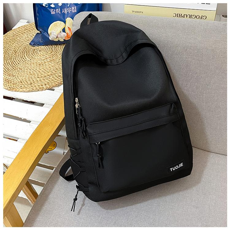 New fashion backpack college student solid color schoolbag women's high school large capacity backpack fashion