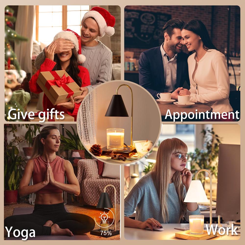 Kerzenwärmer-Lampen mit Glühbirne, dimmbare Tischleuchte, Atmosphäre, Schreibtisch, Nachttischlampe für Schlafzimmer, Heimdekoration, Beleuchtung, Frauen, Mädchen, Geschenke