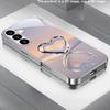 Crystal heart-shaped electroplated glass phone case suitable for Samsung Galaxy S26 S25 S24 S23 S22 S20 FE Ultra Plus shockproof
