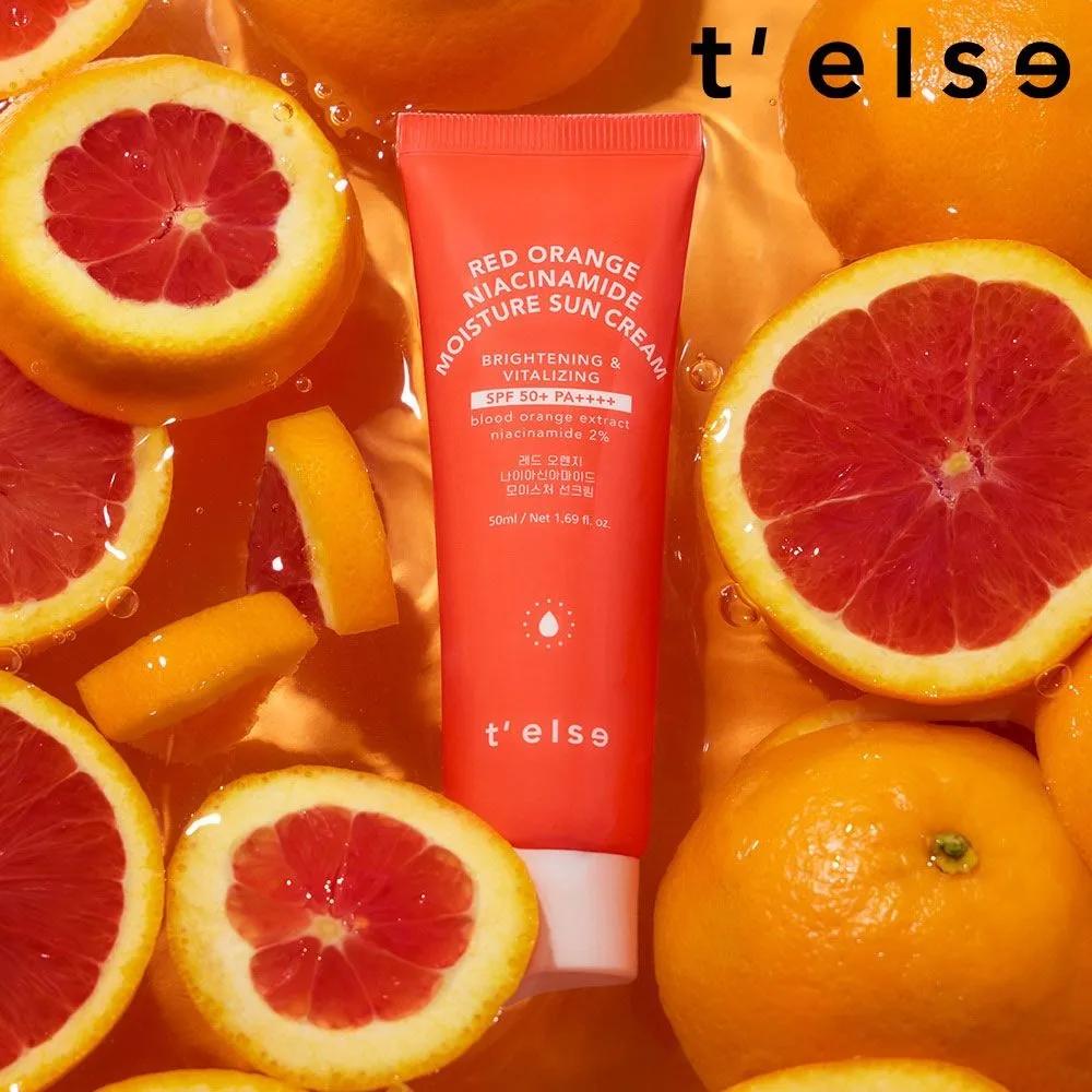 T ELSE Red Orange Niacinamide Moisture Sun Cream 50ml
