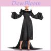 Elegant Black Satin Maleficent Costume For Women Inspired By Angelina Jolie Perfect For Halloween And Cosplay Events