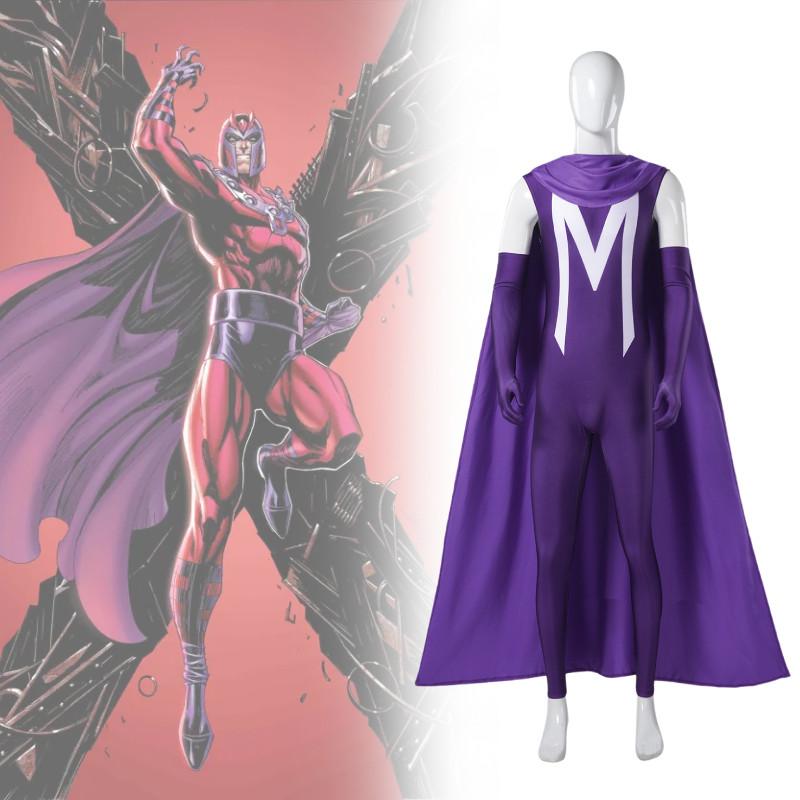 Premium Unisex Cosplay Bodysuit für Halloween Magneto Inspiriertes Superhelden Performance Kostüm