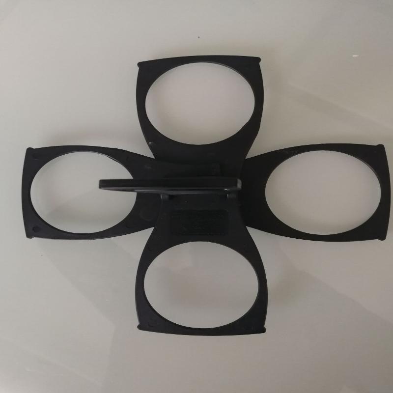 4 Cups Foldable Carousel Holder Coffee Cup Handle Drinking Bottle Bracket Portable Anti Scalding Camping Party Bar Home