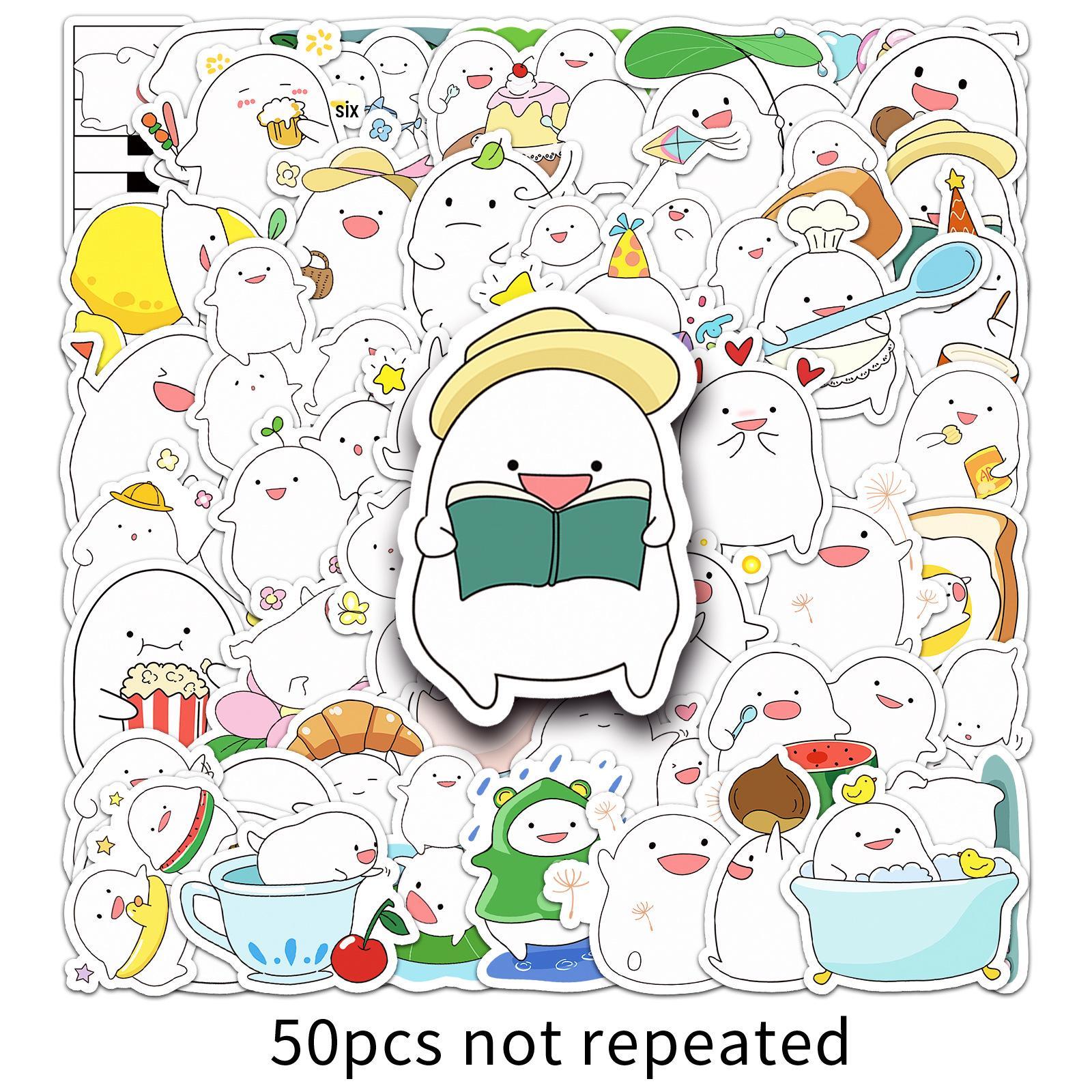 50 Cute Miyazaki Hayao Anime Stickers - Wara Wara Cartoon Milk Tea Cup Designs