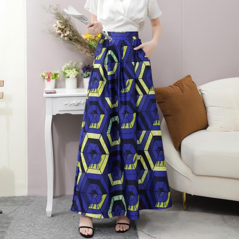 Fashion women's clothing digital printing large size skirt large pendulum medium and long skirt