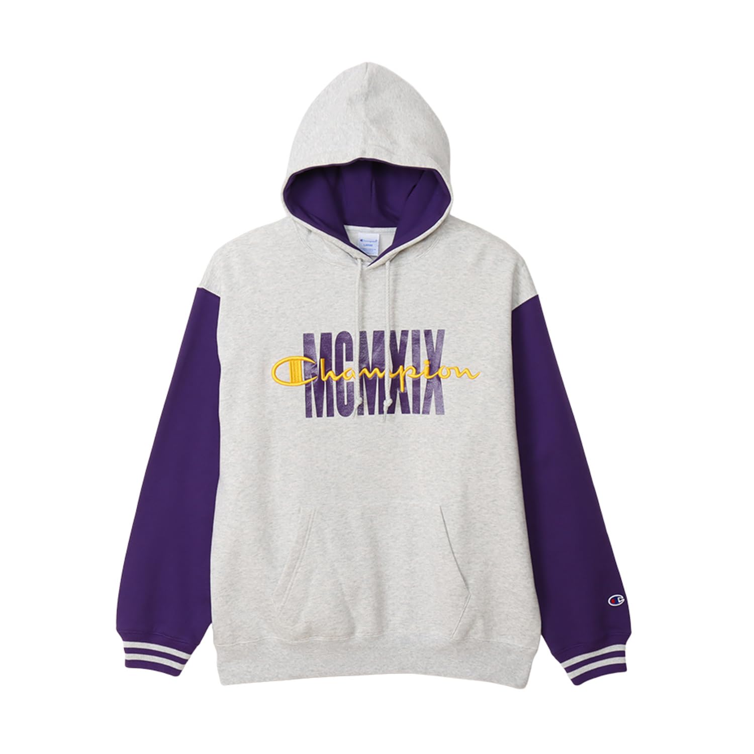 

Sweatshirt Long Sleeve Brushed Lining COTTON USA LooseFit Graphic Logo Print Hooded Sweatshirt Action Style Heather Gray [Champion] C3-A107 Men s