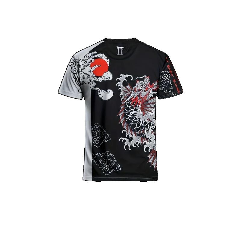 Japanese Special Edition Men's Football Uniform Round Neck Comfortable Sports Top Sweat-absorbent Breathable Japanese Martial Ar