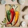 Vintage Red Chili Pepper Metal Sign 8x12 Inch Waterproof Rustproof Rustic Farmhouse Wall Decor