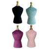 Jewelry Bust Stand Velvets Surfaces Alloy Structure Modern Design Trade Show Retail Display Accessories Organizers