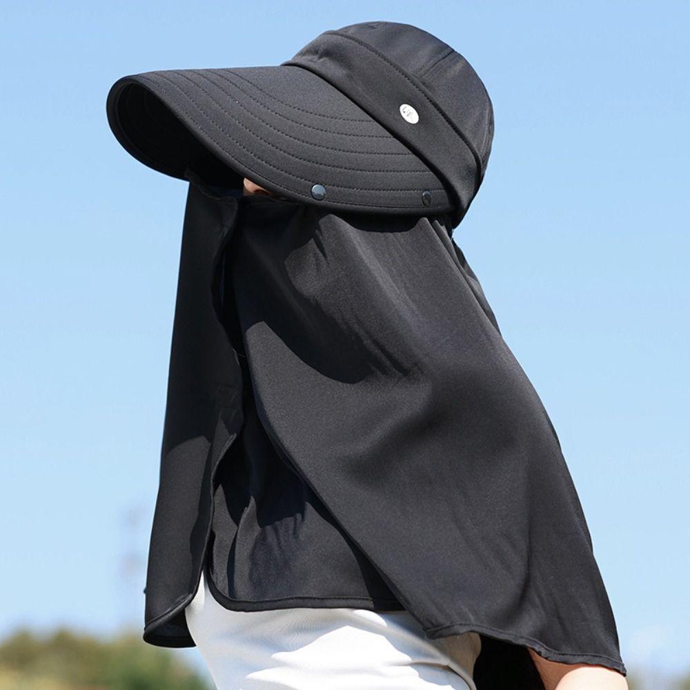 Wide Brim Mountaineering Hat UV Anti Women Sun Hat Casual Shawl Fisherman Hat  Summer