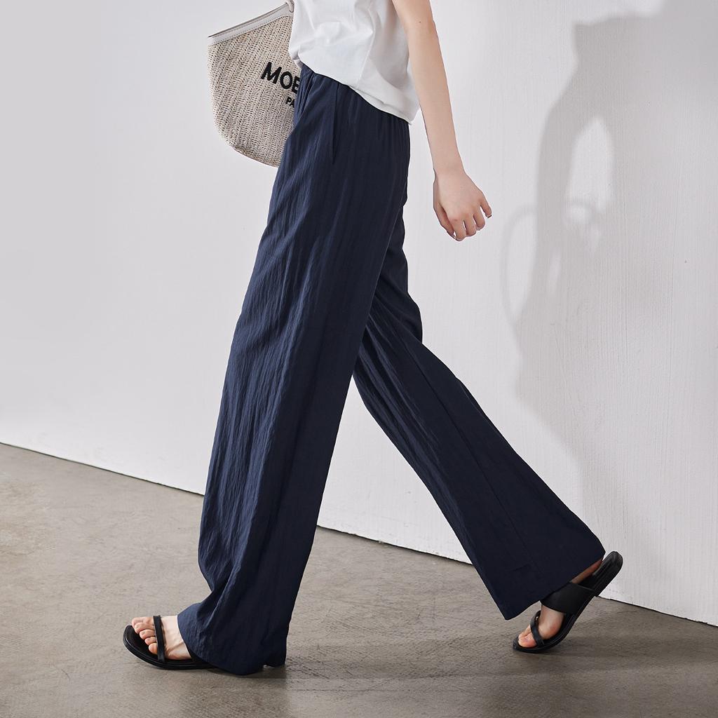 Summer Thin Casual Wide Leg Pants for Women 2025 Fashionable Loose and Versatile Slimming Floor Pants