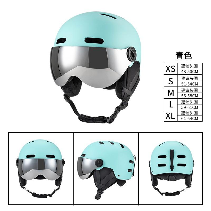 Unisex Ski Helmet With Integrated Goggles Winter Snowboarding Safety Gear EPS Foam CE Certified Adults