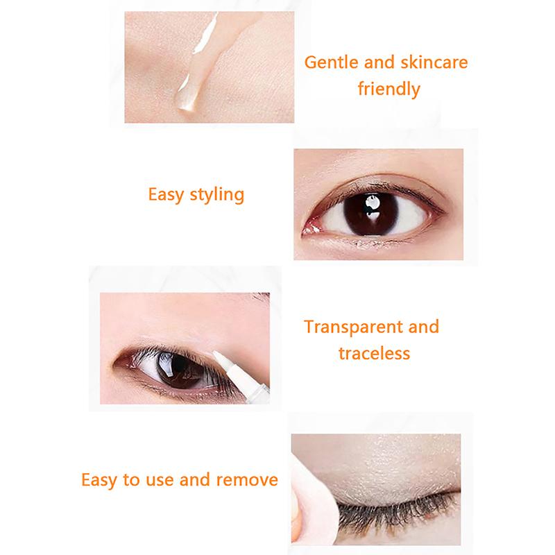 Natürlicher Doppellidstift Kleber Unsichtbare Doppellid-Styling-Creme Stift Flüssiges Lidband Aufkleber Creme