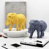 Resin Elephant Sculpture Luck and Wealth Symbol For Desk and Cabinet Decors