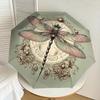 1PC dragonfly floralAutomatic Open/Close Umbrella with Windproof, 8-Rib Sturdy Canopy, Durable Ribs, Fashionable Design1211A