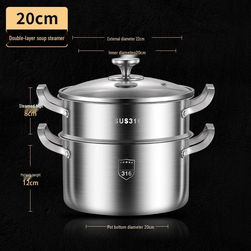 Lilang 316 Stainless Steel Soup Pot
