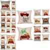Chic Cotton Linen Pillow Case With Stunning Pumpkin Design For Autumn Ambiance