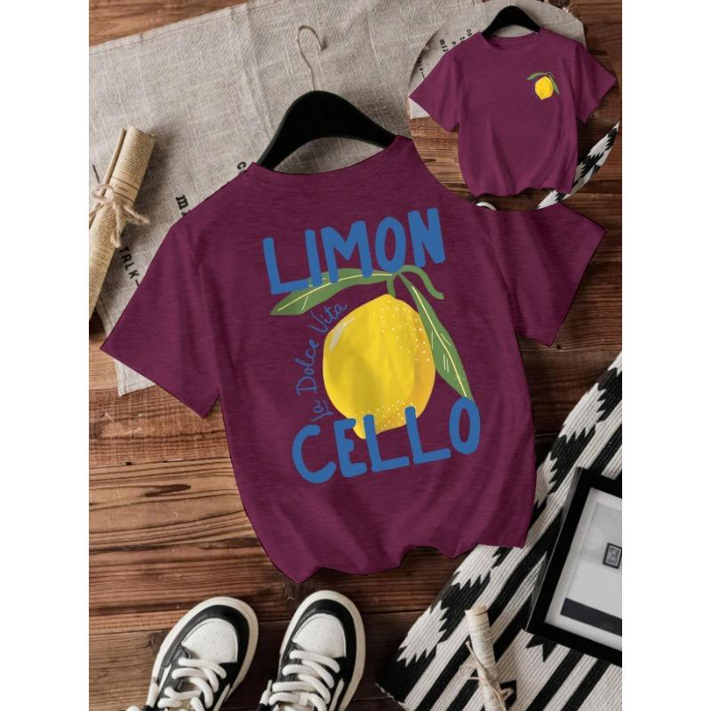 Zitronenfarbenes modisches lockeres Freizeit-T-Shirt mit kurzen Ärmeln und Rundhalsausschnitt