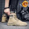 Men's Velvet High Top Boots Are Warm Fashionable Versatile Trendy Lightweight Men's Outdoor Travel Shoes