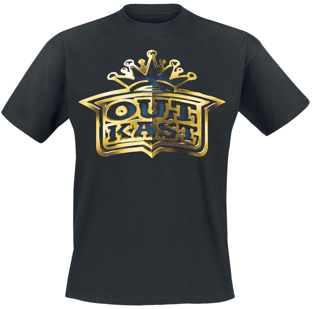 

Outkast Band Gold Crown Logo Print T Shirt 100 Cotton Casual Neutral Tee Southern Hip Hop Streetwear for Unisex Women 4XL