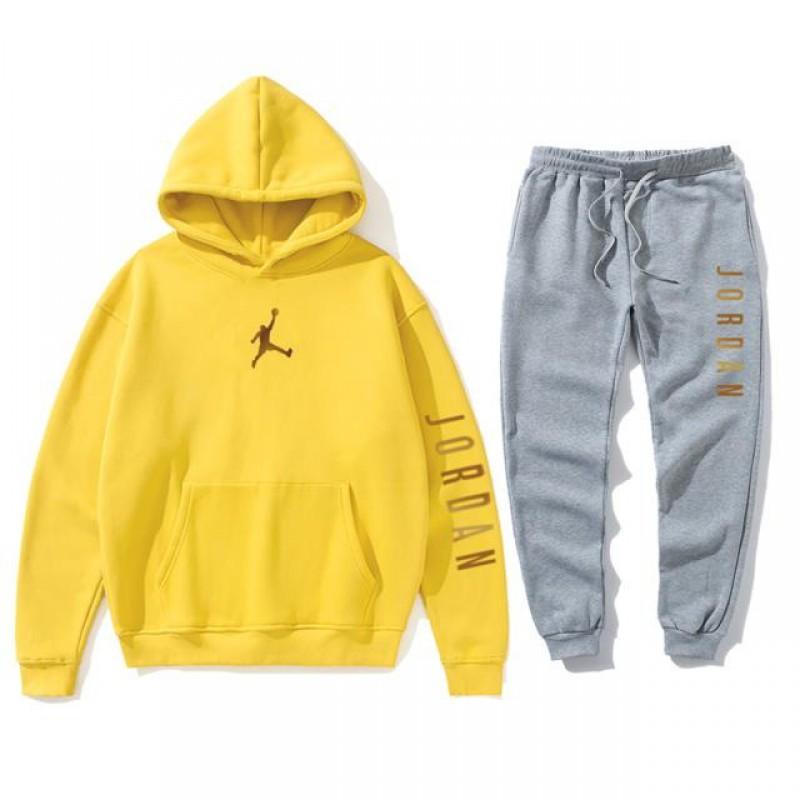 Mens Sportswear Set Hooded Fleece Sweatshirt Pants Casual Outfit Fall