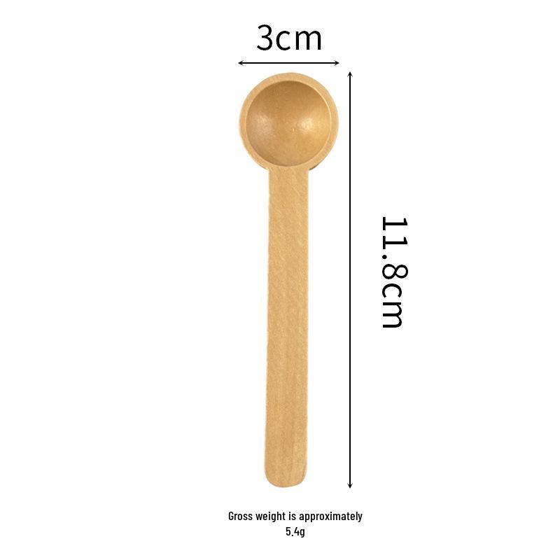 Children's Mini Wooden Spoon - 5g Solid Wood Measuring Spoon for Coffee or Milk Powder