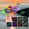 Suction Cup Mount LED Car Neon Lights Solar Powered RGB Car Heart-Shaped Light  Rear Window