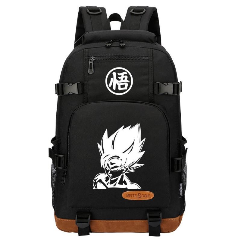 Dragon Ball Print Oxford Backpack School College Travel Lightweight Dual-Strap Laptop Bag Unisex 20L Capacity