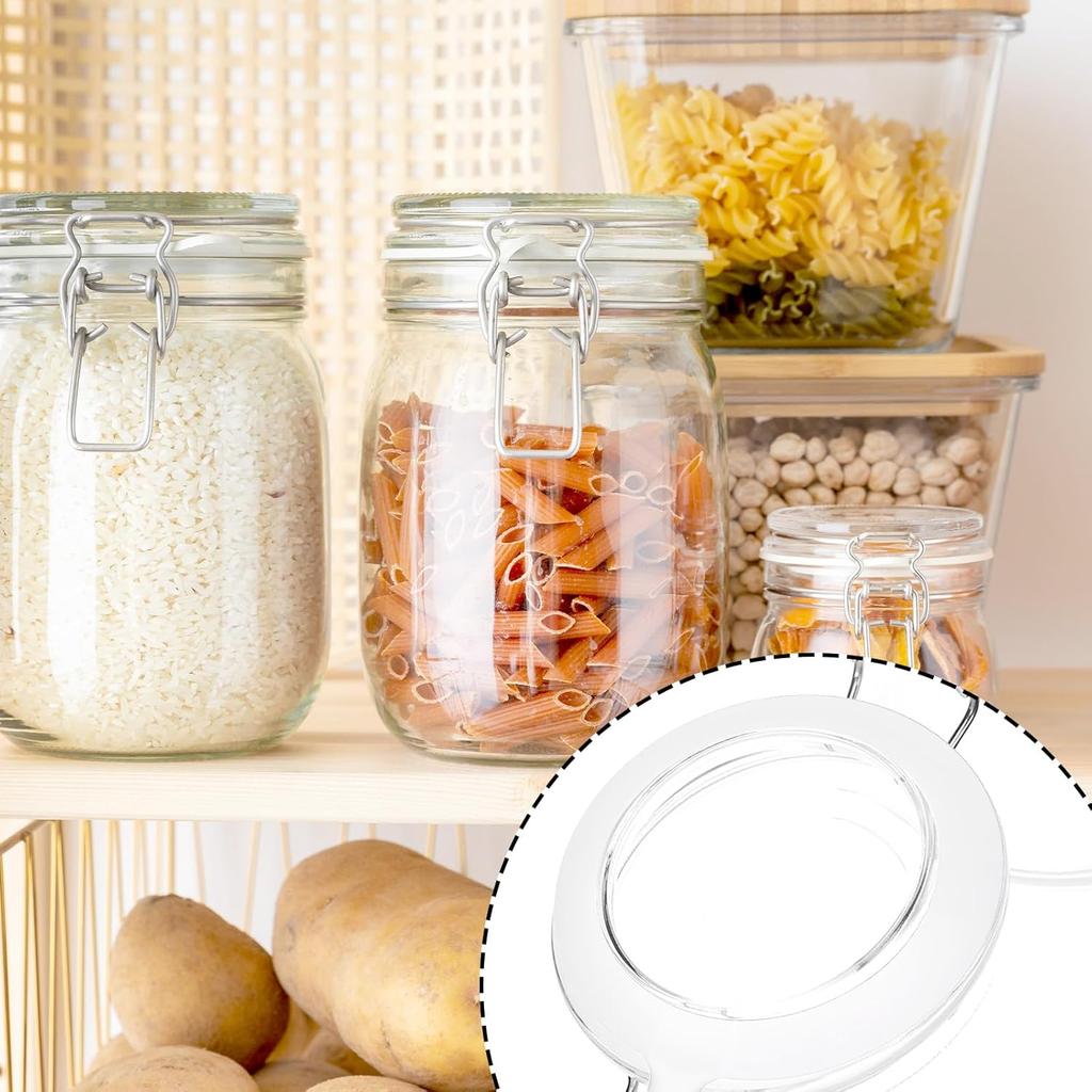 4.5 Inch Silicone Gaskets for Glass Jars 6pcs,Rubber Gasket for Glass Jars Replacement Seals for 3.5" Mouth Mason Jar,Mason Jar Seals