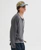 LEIRE Soft Henley Neck Long Sleeve T-Shirt [Charcoal]