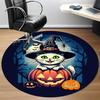 1pc Halloween Cat Office Round Area Rug, Indoor Mat Suitable For Office, Under Office Chairs Bedroom Living Room Home Decor, Room Deco