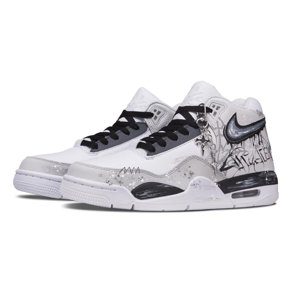 Nike Flight Legacy Thorn Bush Abrasion Resistant Abrasion Resistant Mid Top Vintage Basketball Shoes Men's BQ4212-101(Team1744-)