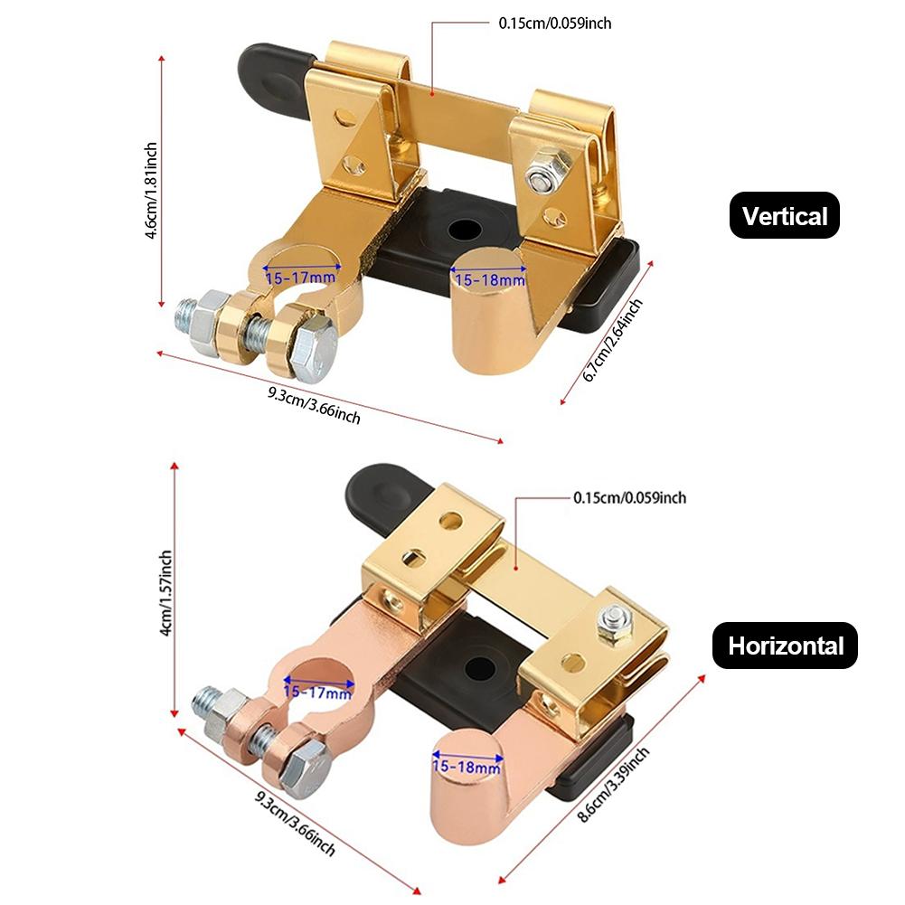 Car Top Post Knife Blade Master Switch Battery Disconnect Shut Off Switch 12V 24V For Auto RV Boat Truck