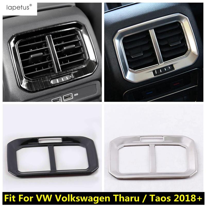 Car Rear Armrest Box Air AC Conditioning Vent Outlet Frame Cover Trim Fit For VW Volkswagen Tharu / Taos 2018 - Accessories