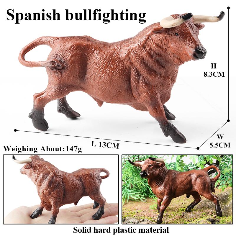 Oenux Zwierzęta Gospodarskie Walki Byków Kowboj Symulacja Drób Bydło Cielę Byk Wół Kolekcja Figurek Akcji Model Pvc Zabawka Prezent dla Dzieci
