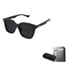 GUCCI Grey Lenses Black Frame Cool Sunglasses Oval Sunglasses Women's