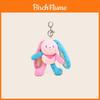 Cute Cartoon Color Blocked Rabbit Plush Toy Pendant With Stretchable Ears For Kids And Teens