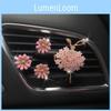 Estilo Deusa Flor Margarida Strass Menina Bailarina Clipe Perfume Saída de Ar Carro Ornamento Interior Branco/rosa/roxo/verde