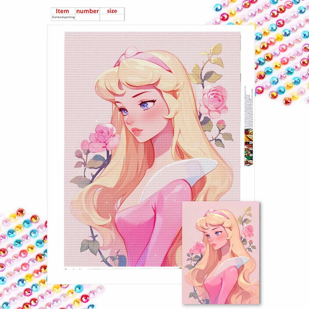 DIY Diamond Painting Beautiful Princess Cross Stitch Kit Mosaic Art Diamond Painting Full Circle Diamond Home Decoration