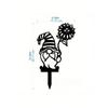 Vintage Iron Garden Gnome Statue with Spike Weather-Resistant Patio Lawn Decor Easy Installation Quality Metal Yard Ornament