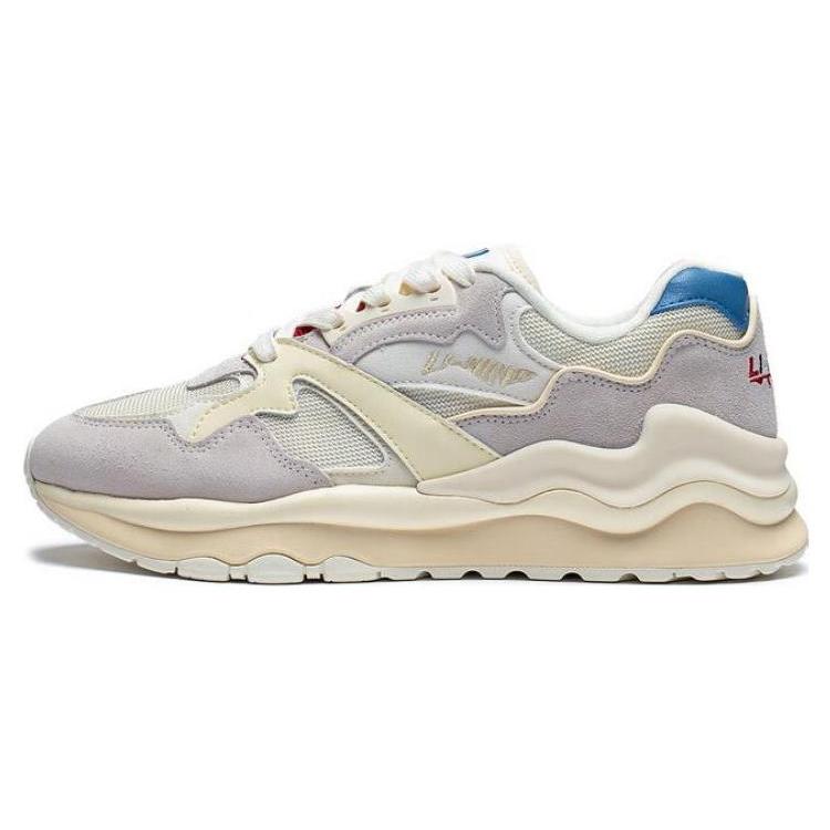 New LiNing 001 Mountain Sea Anti Slip Wear Resistant Low Top Casual Shoes Men's Ecru Light Cream Yellow AZGT007-2
