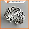 925 Sterling Silver Rings for Women Couple Minimalist Handmade Simple Retro Heart Ring Fine Jewelry Gift Prevent Allergy
