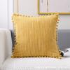 with Pom-pom Bohemia Throw Pillow Cover Corduroy Cushion Cover Practical Pillowcase  Living Room