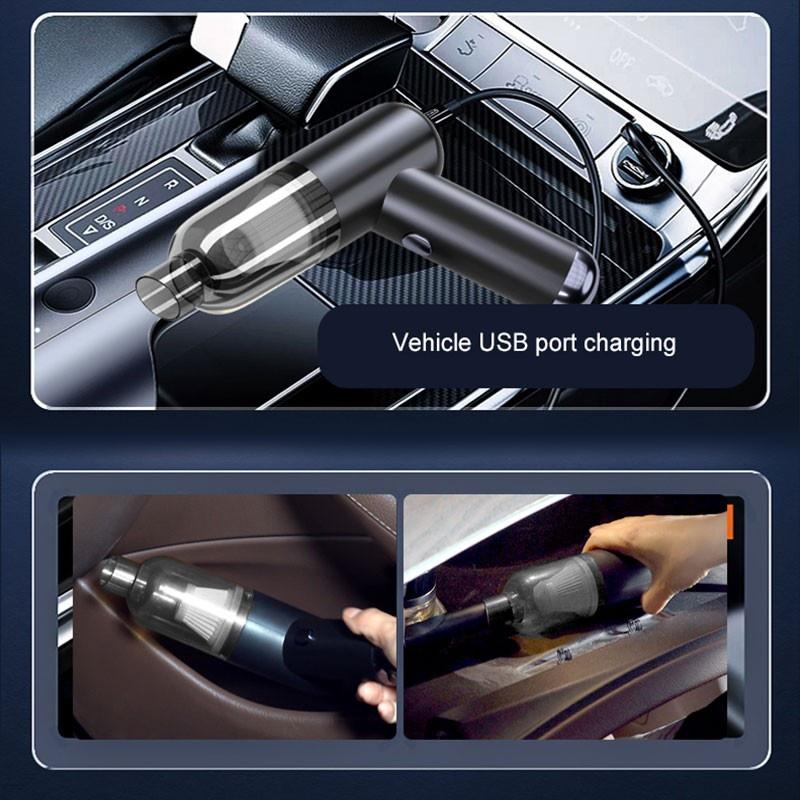 Bezprzewodowy odkurzacz samochodowy 120W 10000Pa Bezprzewodowa dmuchawa powietrza Ręczny odkurzacz Mini Odkurzacz Klawiatura Odkurzacz samochodowy Przenośny Cykloniczny