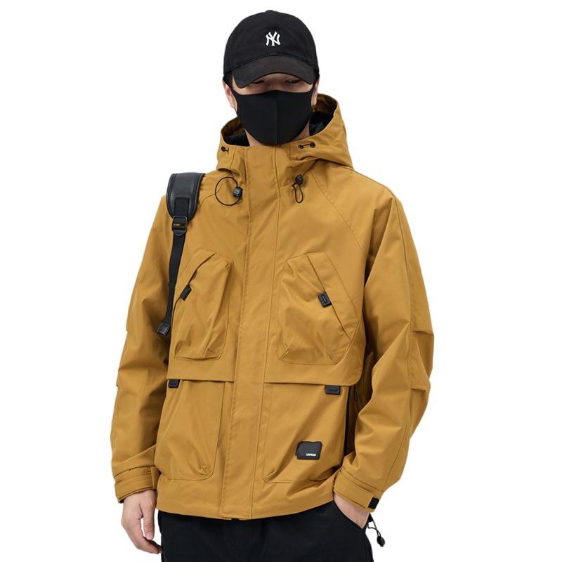 New Spring And Autumn Basic Fashion Casual Versatile Hood Trend Tooling Jacket Jacket Long Sleeve Jacket Men