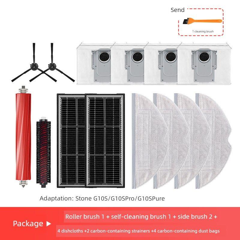 With Stone Robot Cleaner G10s/Pro/Pure Accessories Mop Filter Screen G10 Rolling Brush Dust Bag Side Brush Rag