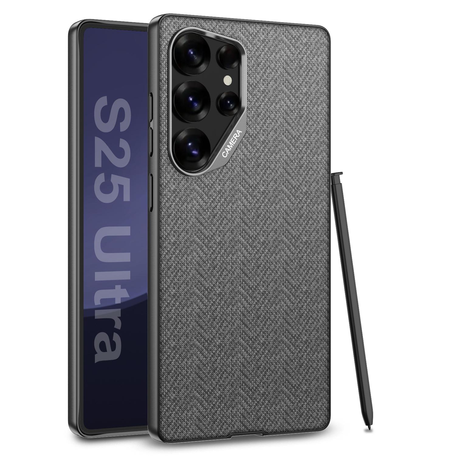 

Чехол для мобильного телефона Samsung S25 Ultra Магнитный защитный чехол Nibu S25 Однотонный кожаный вращающийся кольцо-подставка SM-S25Ultra