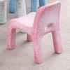 Nordic Creative Children's Chair - Simple Plastic Stool with Backrest for Kindergarten or Home Dining.